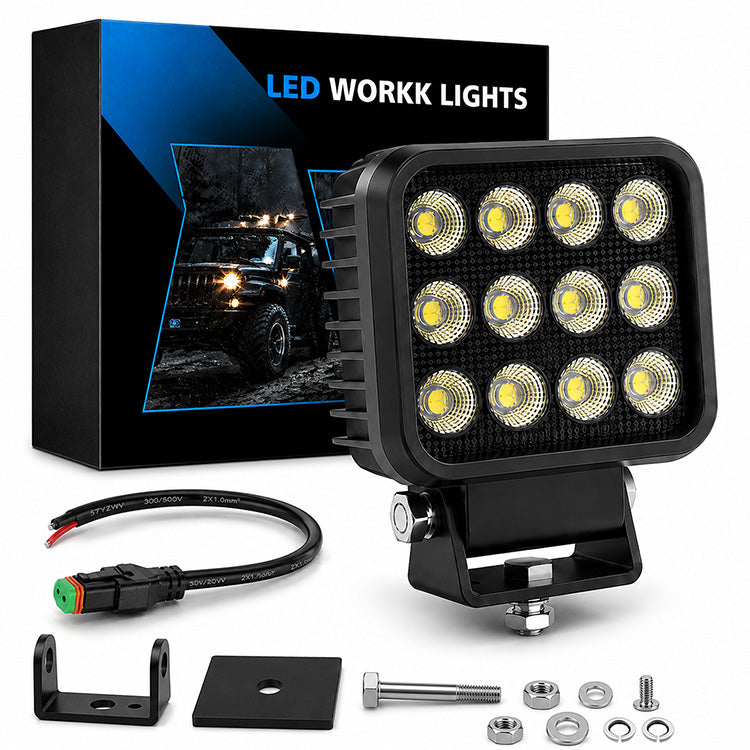 5-Inch 60W LED Pod Lights - Wide Flood Beam Cube Driving Lights