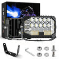 5-Inch LED Pod Lights - 2700LM Spot Flood Combo with Yellow DRL