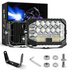 5-Inch LED Pod Lights - 2700LM Spot Flood Combo with Yellow DRL