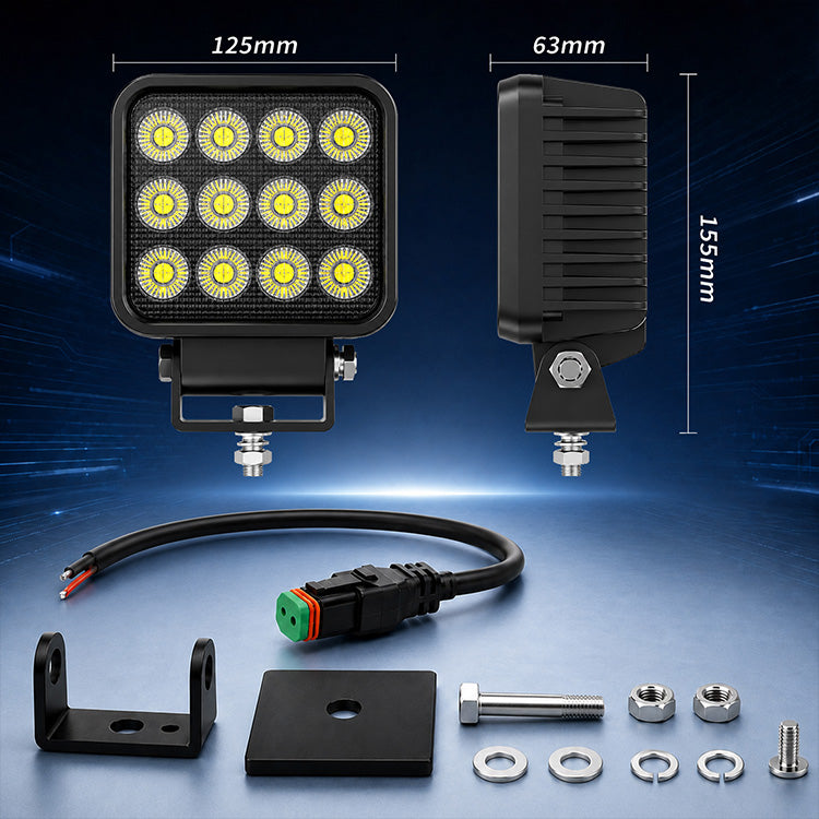 5-Inch 60W LED Pod Lights - Wide Flood Beam Cube Driving Lights