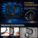 5-Inch LED Pod Lights - 2700LM Spot Flood Combo with Yellow DRL