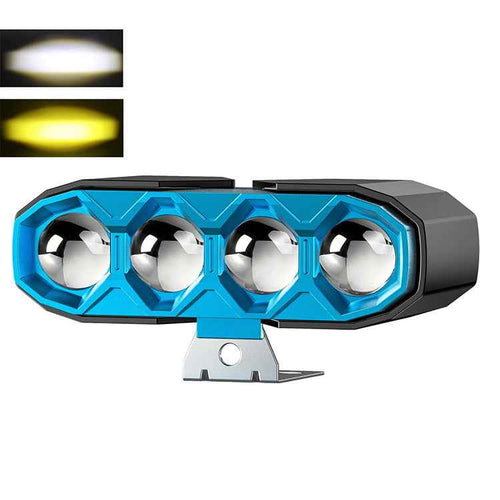 40W 4500LM 4-Lens Motorcycle Auxiliary Light - AC/DC 8-80V Spotlight