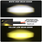 20W 2400LM 2-Lens Motorcycle Auxiliary Light - AC/DC 8-80V Spotlight