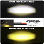 80W 7000LM 8-Lens Motorcycle Auxiliary Light - AC/DC 8-80V Spotlight