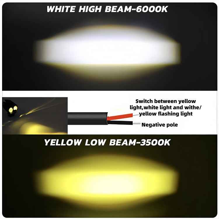 80W 7000LM 8-Lens Motorcycle Auxiliary Light - AC/DC 8-80V Spotlight