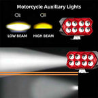 80W 7000LM 8-Lens Motorcycle Auxiliary Light - AC/DC 8-80V Spotlight