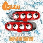 40W 4500LM 4-Lens Motorcycle Auxiliary Light - Yellow White & Strobe