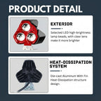 30W 3200LM 3-Lens Motorcycle Auxiliary Light - AC/DC 8-80V Spotlight