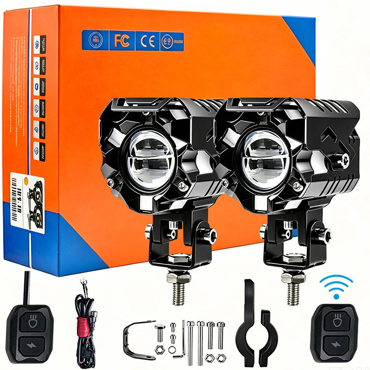 Wireless Motorcycle Auxiliary Lights | 120W 15000LM DRL Combo