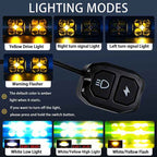 120W Wireless Motorcycle Auxiliary Lights - Combo DRL & Turn Signal