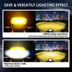 Wireless Motorcycle Auxiliary Lights | 120W 15000LM DRL Combo