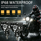 Wireless Motorcycle Auxiliary Lights | 120W 15000LM DRL Combo