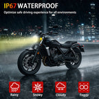 Motorcycle Driving Lights 8-80V 60W 6000LM LED Fog Lights (Black 2 Pack)