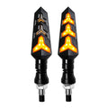 DC12V Motorcycle LED Turn Signals - Amber Flowing Light Indicators
