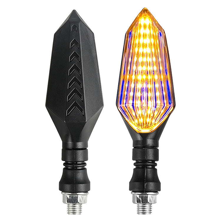 DC12V Universal LED Turn Signals - Amber Sweeping Flow Signal Lights