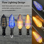 DC12V Universal LED Turn Signals - Amber Sweeping Flow Signal Lights
