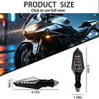 DC12V Universal LED Turn Signals - Amber Sweeping Flow Signal Lights