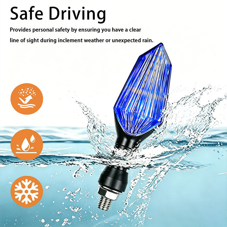 DC12V Universal LED Turn Signals - Amber Sweeping Flow Signal Lights