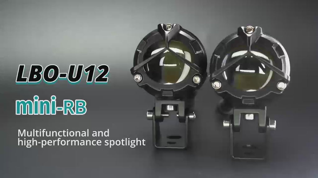 Motorcycle Driving Lights 8-80V 60W 6000LM LED Fog Lights (Black 2 Pack)