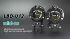 Motorcycle Driving Lights 8-80V 60W 6000LM LED Fog Lights (Black 2 Pack)